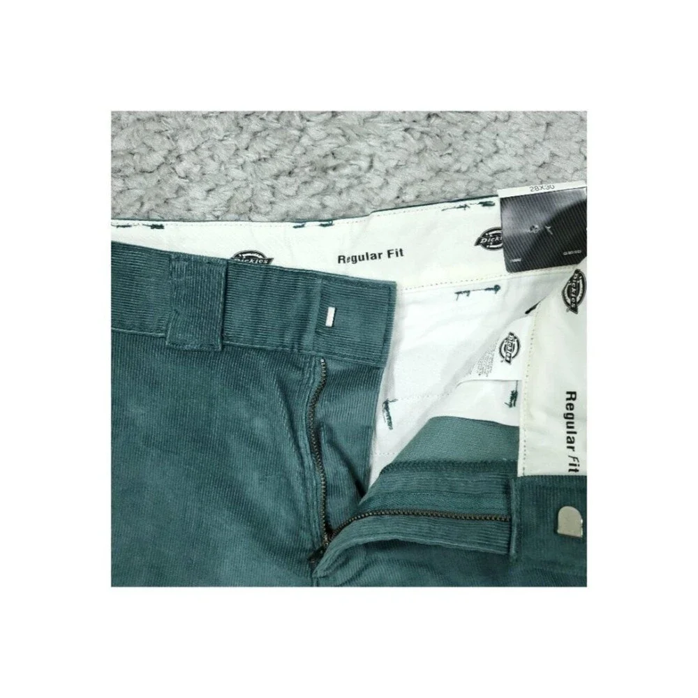 Dickies Regular Fit Sage Green Corduroy Pants Men's Size 28 x 30 Straight Leg
